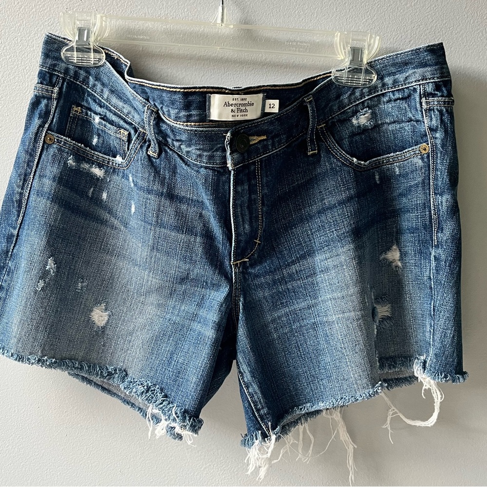 Abercrombie & Fitch size 12 dark blue Jean shorts
